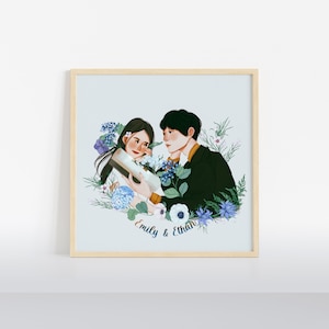 Personalized Portrait • Couple portrait • Family portrait • Christmas  custom gift  • Custom portrait from photo