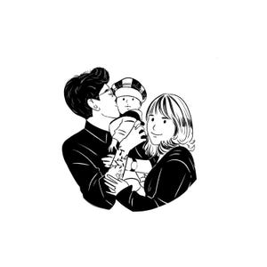Custom line drawing, custom minimalist drawing, custom couple portrait, couple illustration, couple portrait from photo, family portrait