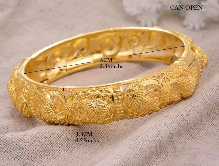24K Gold Bangles Dubai Gold Bangles Gold Bangles Gift for Etsy Australia