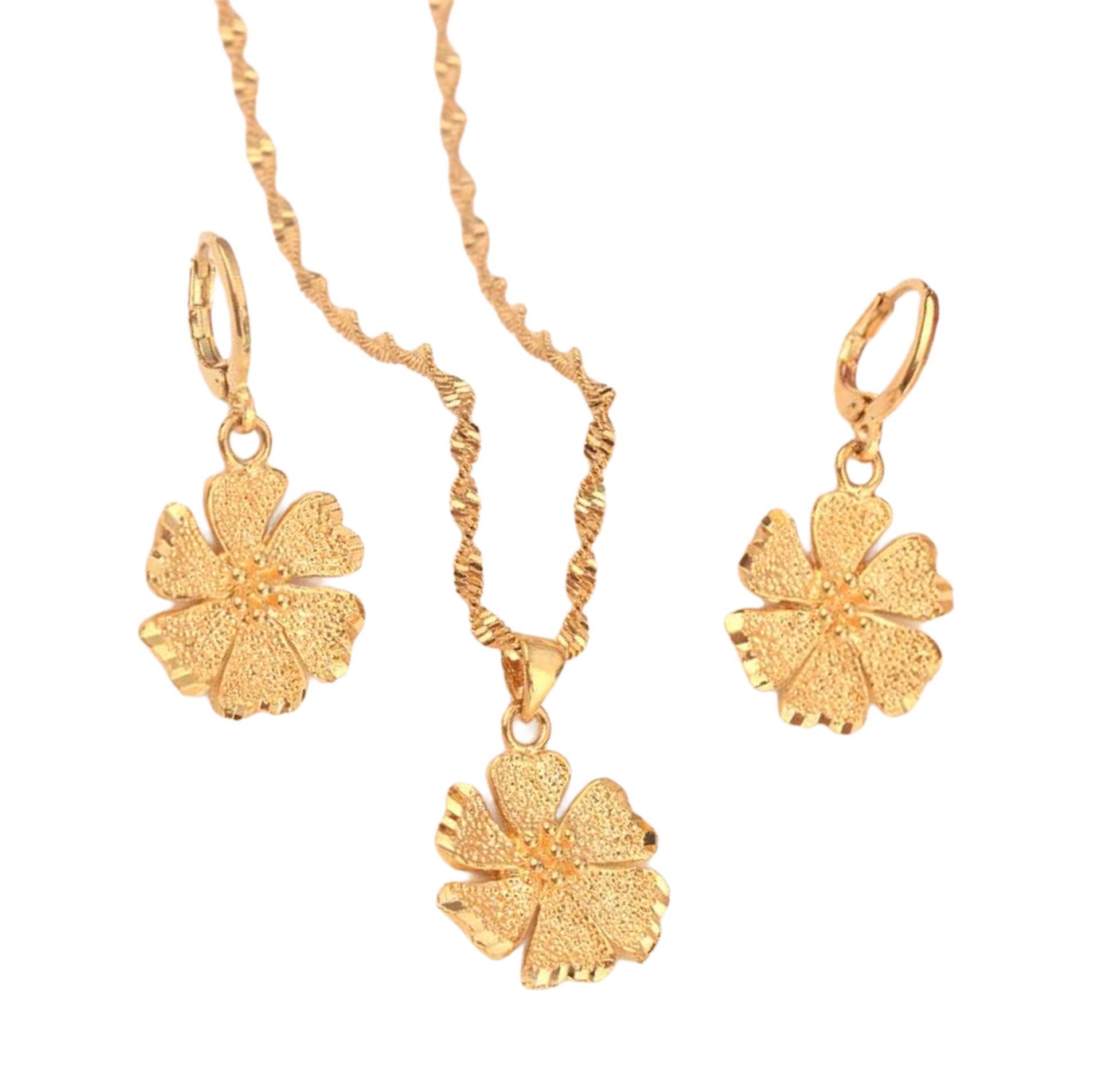 24K Gold Jewelry Set Dubai Gold Jewelry Set Necklace & Etsy