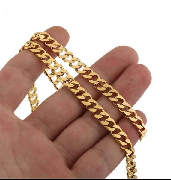 Cadena de oro de 24 quilates para hombre cadena de oro - Etsy México