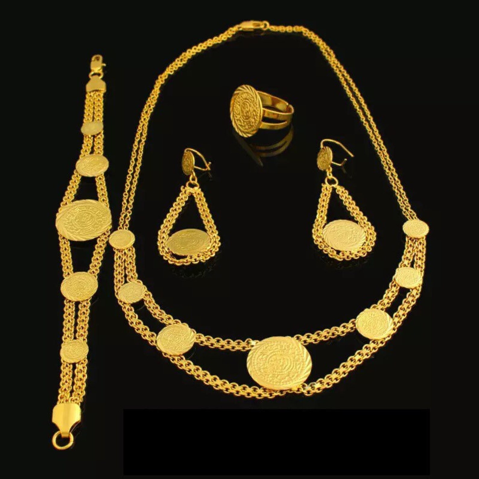 24K Gold Coin Jewelry Set for Women African Jewelry Jewelry Etsy