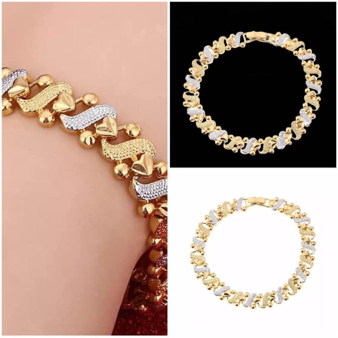Buy Shining Diva Fashion Set of 5 Stylish Multilayer Crystal Bangle Gold  Plated Bracelet for Women and Girls Golden 13075b One Size at Amazonin
