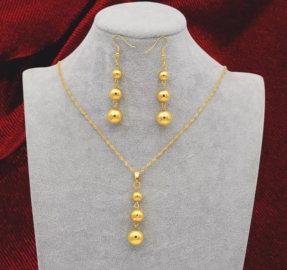 Gold Schmuckset Gold Schmuckset für Frauen 24K vergoldetes | Etsy Schweiz