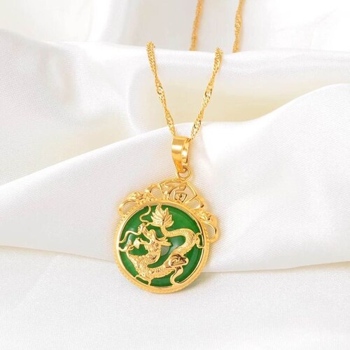Jade Necklace Dragon Jade Pendant 