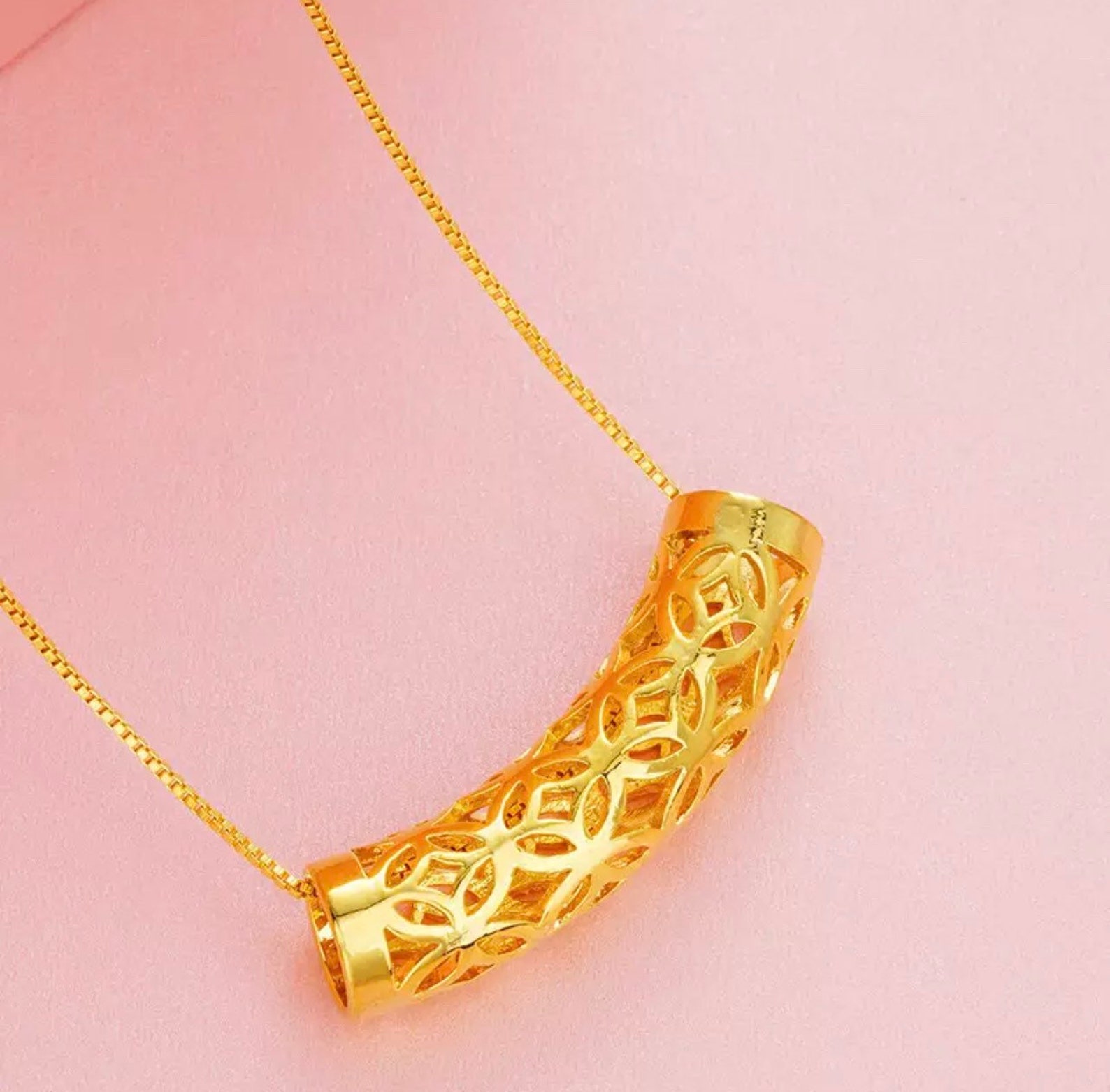 Gold Necklace Gold Filled Necklace 24K Gold Filled Necklace Etsy