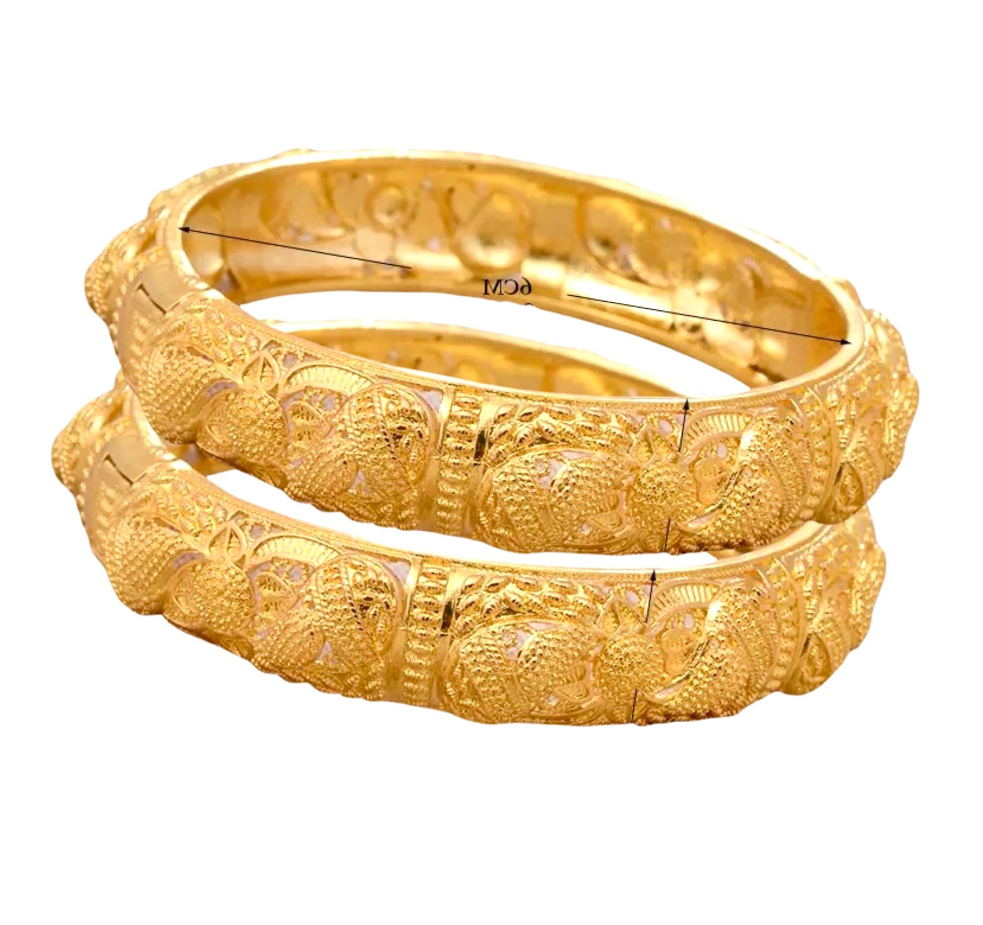 24K Gold Bangles Dubai Gold Bangles Gold Bangles Gift for Etsy Australia