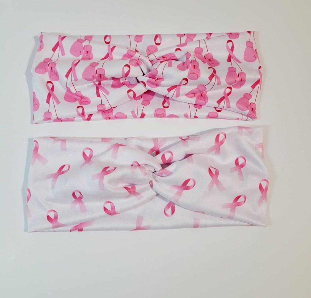 BREAST CANCER AWARENESS Headbands Soft Stretchy Fabric Etsy