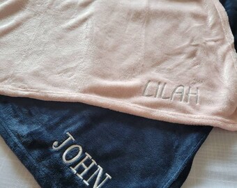 Personalized Plush Fuzzy Fleece Baby Receiving Blankets, baby blankets, custom embroidery blankets, baby gifts, baby shower gifts, custom