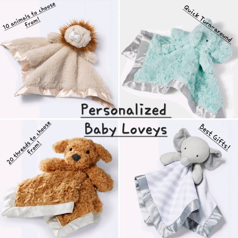 Personalzed Baby Lovey, Gft For Baby Boy, Newborn Securty Blanket...