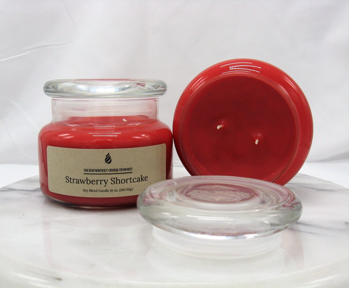 Strawberry Shortcake Soy Blend Candle 10 oz. Etsy