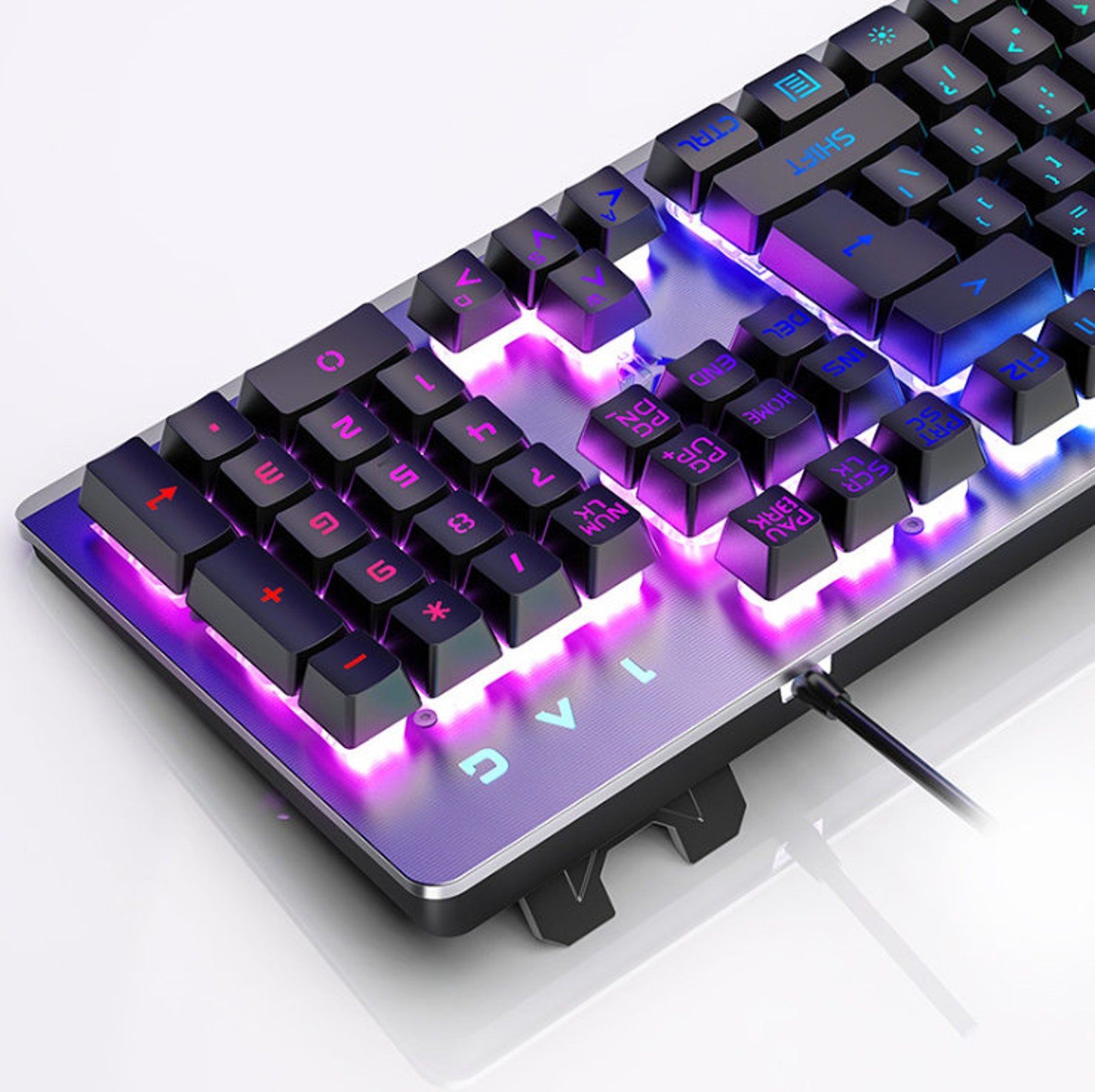 Voice control RGB gaming keyboard for computer Etsy