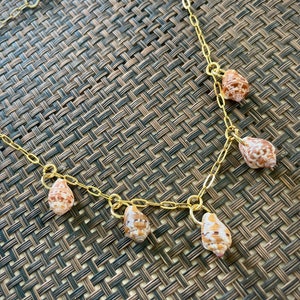 Handmade necklace with real tiny seashell mix