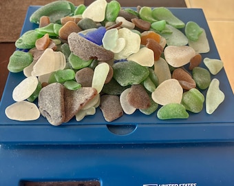 Mystery Bags of Seaglass, Natural, Beach Tumbled, Flawless, Craft, beach glass, Mixed colors