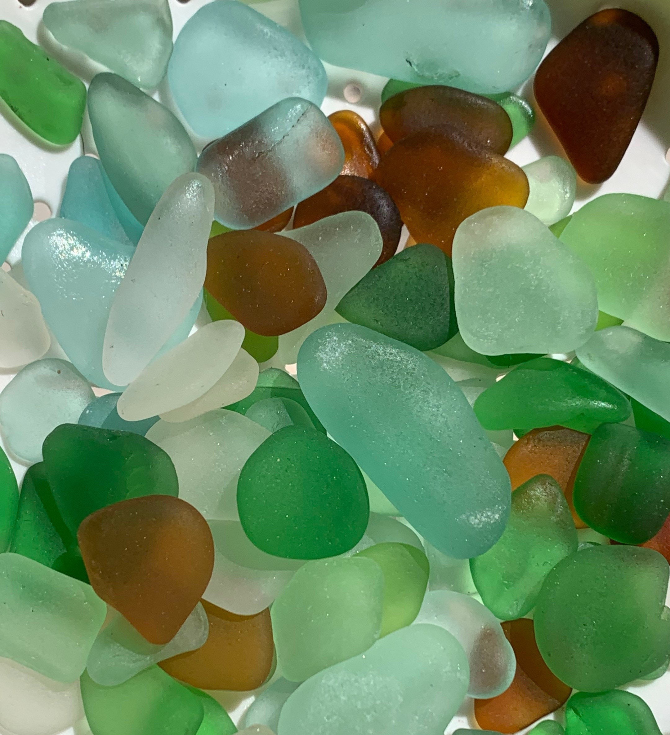 GENUINE, Seaglass, Natural, Beach Tumbled, Flawless, Craft, beach glass, Mixed colors