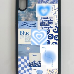 Blue collage phone case