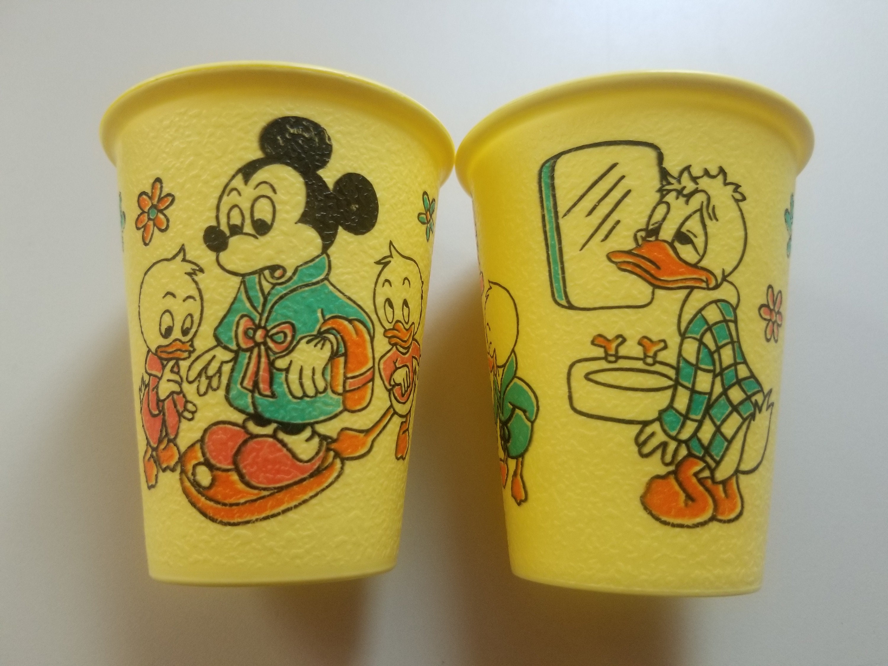 Mickey Mouse Donald Duck Vintage Plastic Cup -  Norway