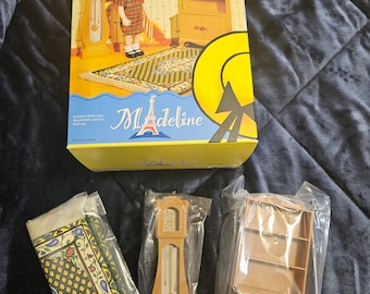 Madeline Livingroom Book case, Grandfather Clock and Soft Rug