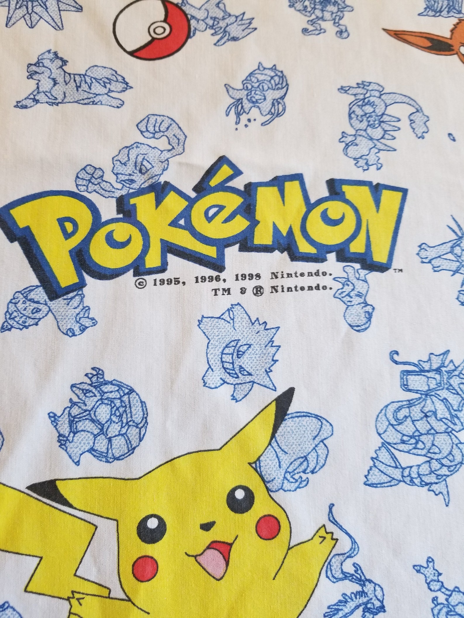 Pokemon Twin Flat Bed Sheet | Etsy