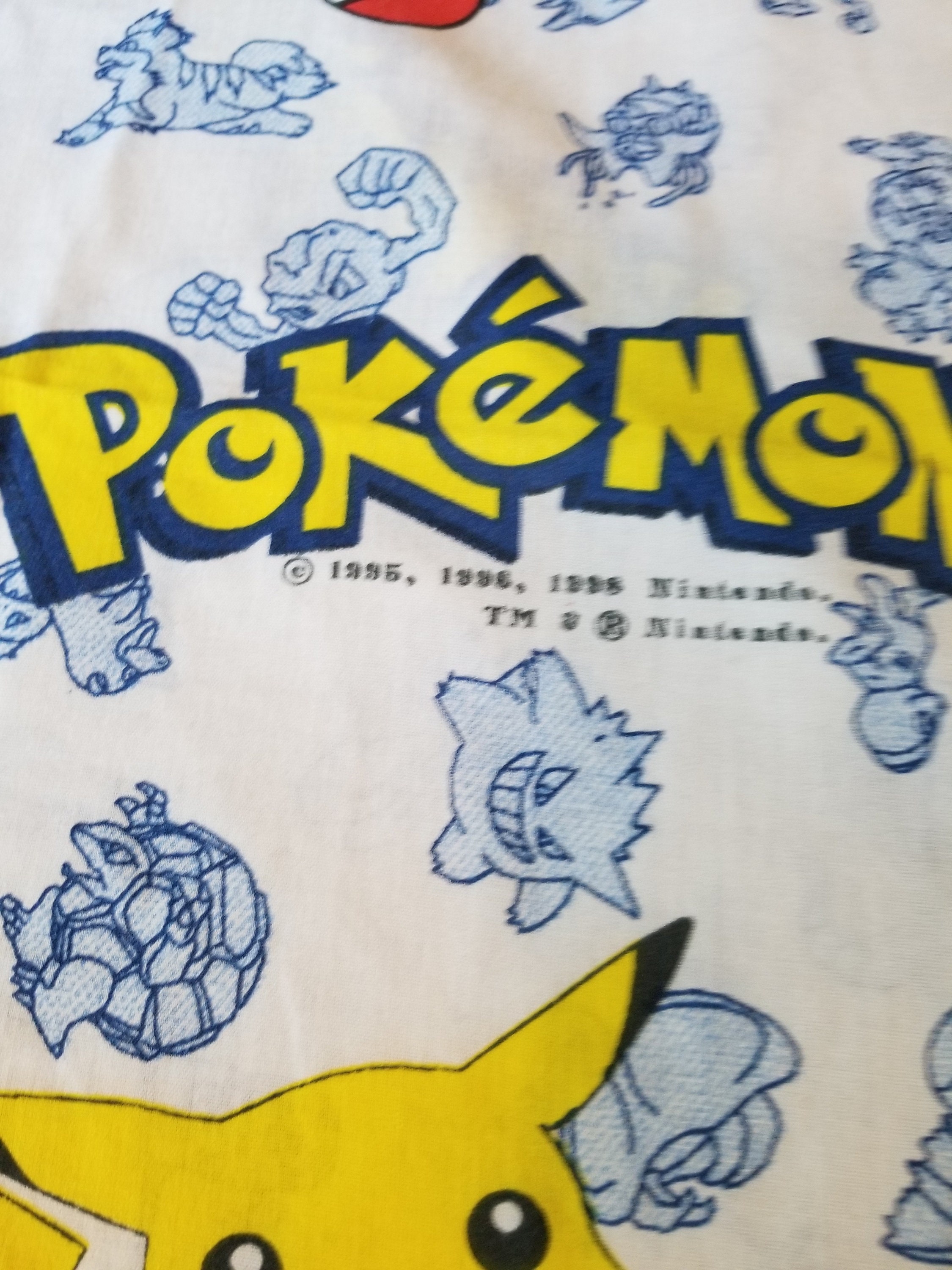 Pokemon twin flat bed sheet 1of2 Etsy