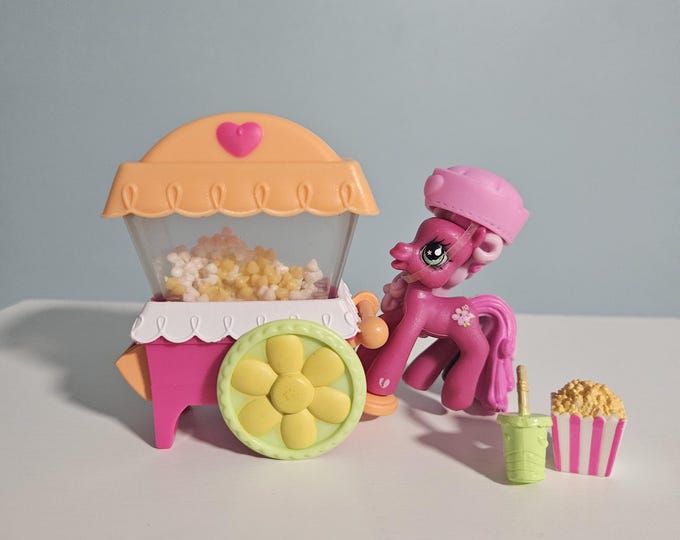 My Little Pony Ponyville Popcorn Cart With Cheerilee Playset! - Etsy