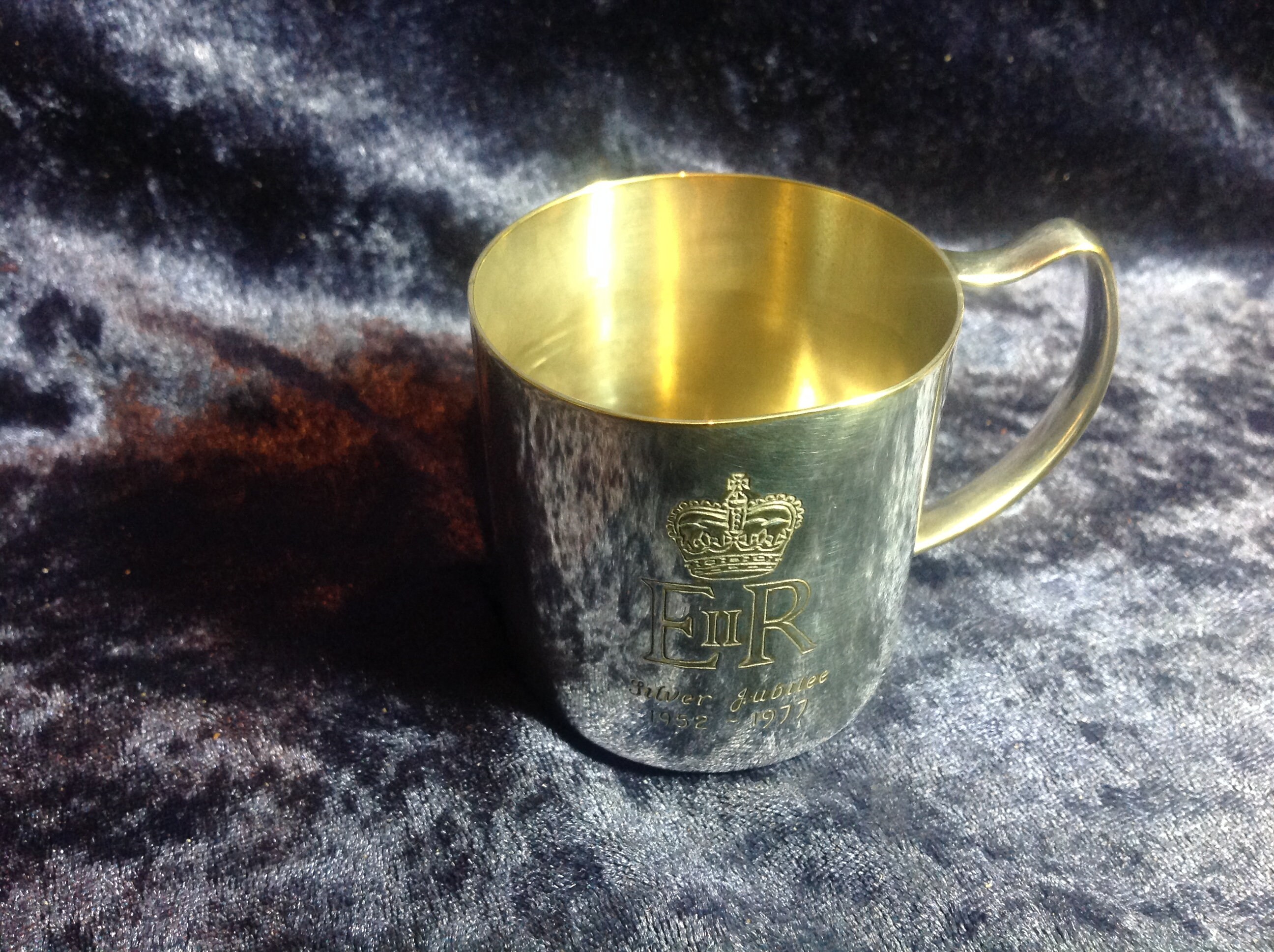 Silver Plate Silver Jubilee 1952 1977 Mug Etsy
