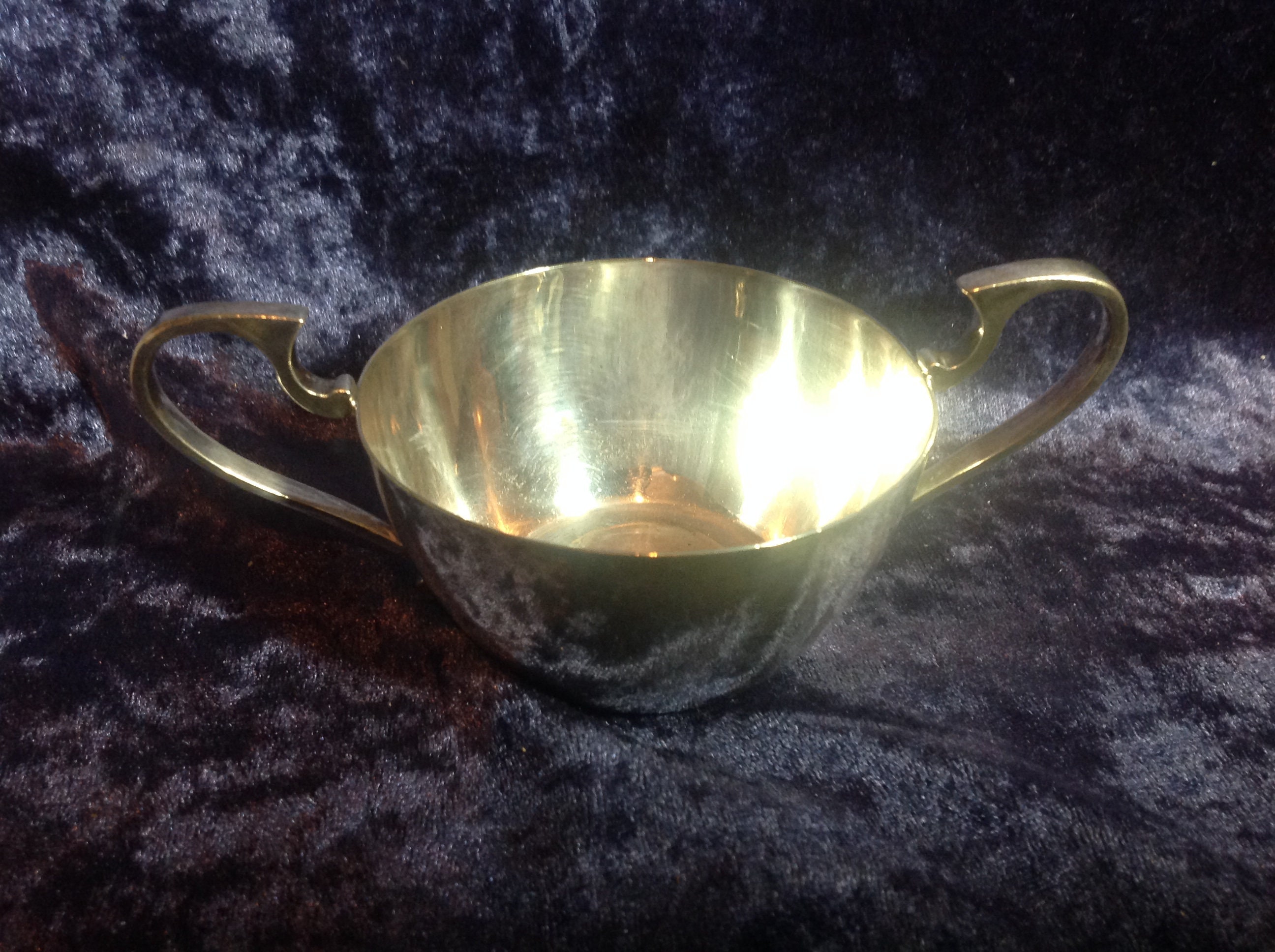 Vintage Silver Plate Sugar Bowl | Etsy