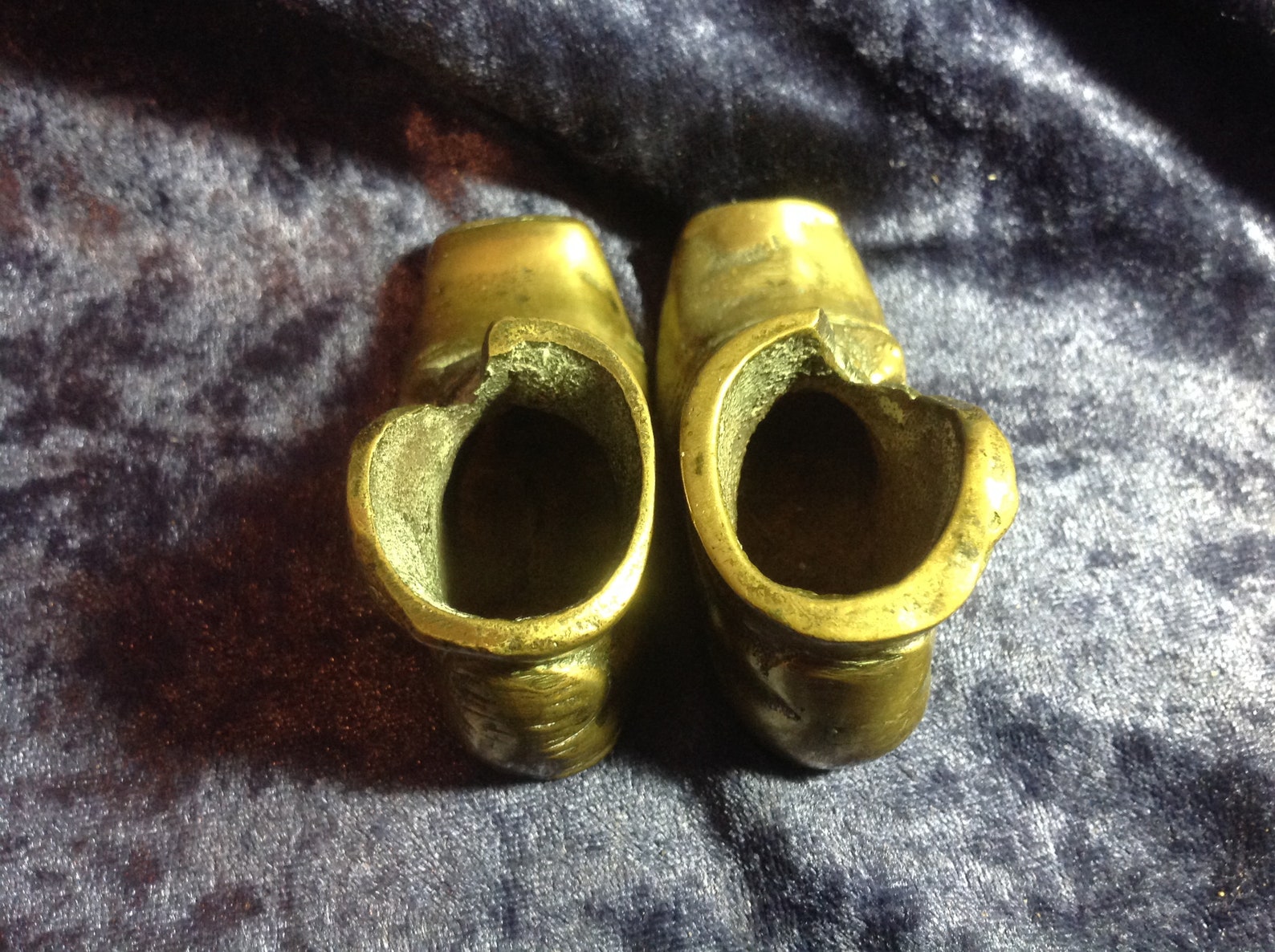 Vintage Miniture Brass Boots Etsy