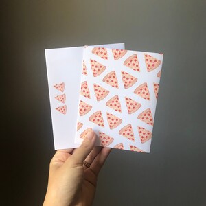 Aquarel pizzakaart wenskaart met optie om persoonlijk bericht toe te voegen en naar ontvanger te verzenden