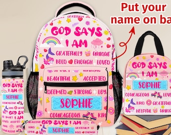 Personalized Girl Backpack: Custom Name Bookbag for Toddler