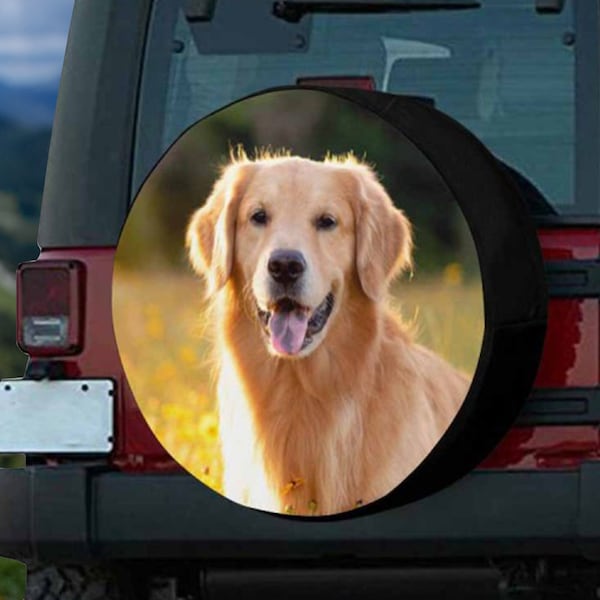 Custom Photo Tire Cover, Personalized Tire Cover with Dog Photo, Car Spare Tire Decoration, Birthday Gift for Boyfriend, Father's Day Gift