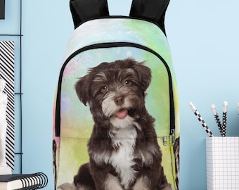 Custom Backpack, Custom Photo Backpack, Custom Backpack Photo Print, Put Your Face on Personalized Bag, Funny Gift Idea, Back to School Gift