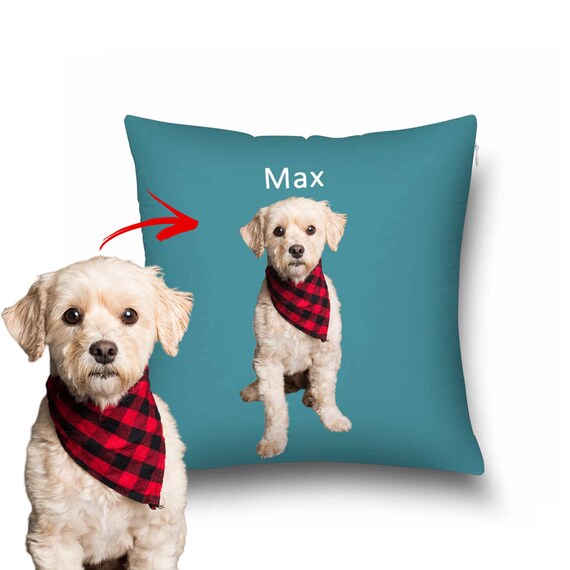 Custom Pet Pillowcase Pet Photo Pillow Cover Dogs Pillow Add Etsy