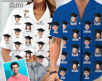 dress shirts for graduation Personalized Face Shirt: Custom Button Down Graduated Shirts, Customizable Hawaii Name Shirt handle:akiya-dress-dark-camel