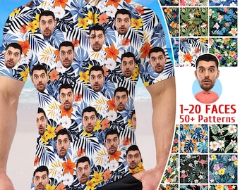 Custom Face Hawaiian Polo Shirt: Funny Tropical Print Golf Shirt, Photo Hawaii Shirts