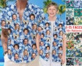Custom Picture Face Hawaiian Shirt: Personalized Photo Floral Aloha Shirt, Dad Family Matching Shirts