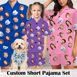 Personalized Face Pajama Set: Custom Photo Matching Family Pajamas