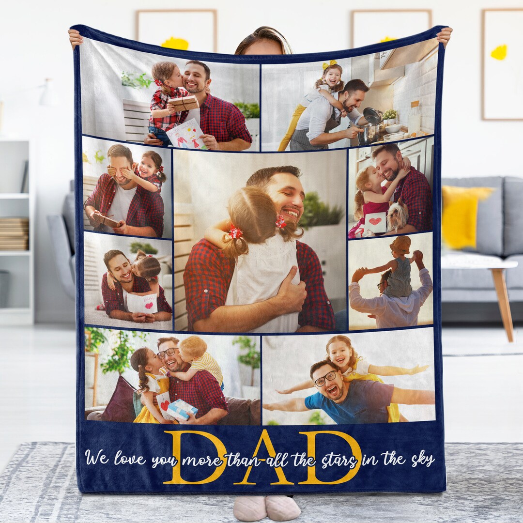 Custom Father's Day Blanket, Personalized Blanket, Personalized Blanket
