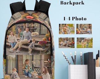 Custom Photo Backpack, Personalized Backpack for Kids and Adults, Custom Backpack, Picture on Backpack, Backpack Family Gift, Back to School
