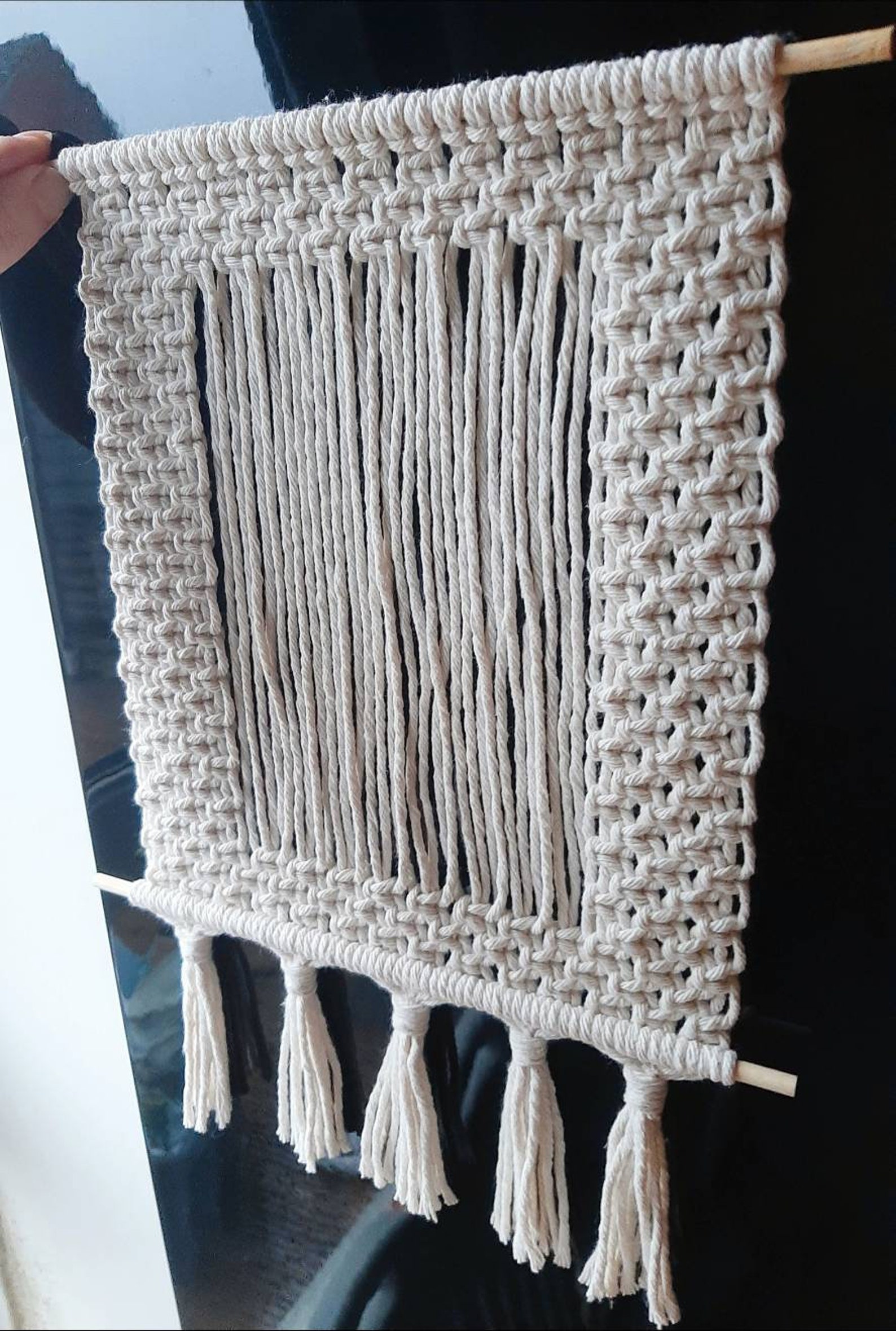 Macrame Hanging Frame Wall Decor Bedroom Decor Unique Etsy