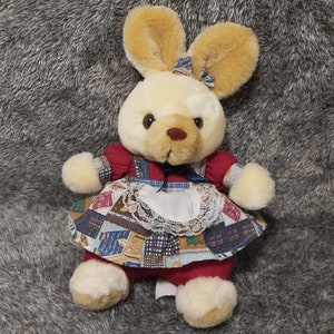 Bunny girl plush. Stuffed bunny girl. Stuffed animal rabbit girl plush