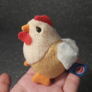 Huhn Plüsch. Vintage Huhn Trudi Süße Kollektion. Vintage Hahn Stofftier. Vintage Plüsch Hahn. Ausgestopftes Küken Vintage Vogel