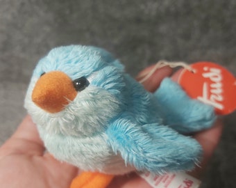 Sky Blue Bird plush Trudi vintage. Blue Bird vintage. Small blue bird Trudi Sweet Collection. Small Blue Bird stuffed animal vintage