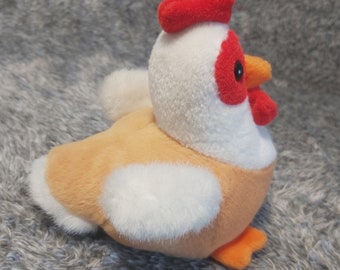 Rooster plush. Vintage Cockerel Trudi Mini Collection. Rooster stuffed plush. Cockerel vintage plush. Stuffed Rooster plush chick chicken