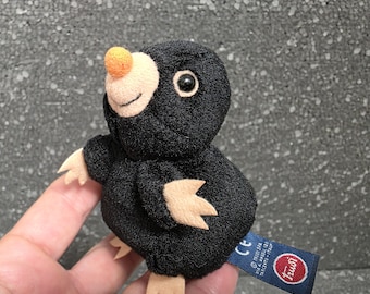 Keychain Mole plush. Trudi vintage. Small Mole Trudi Sweet Collection. Small Mole stuffed animal. Keychain mole plush. Bag charm mole baby