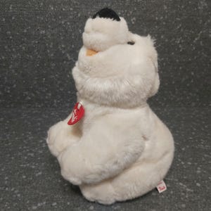 IJsbeerpluche vintage. Grappige ijsbeer Trudi. Grappige polar teddy knuffel vintage. Vintage gevuld ijsbeer.  Grappige witte beer