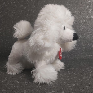 White poodle stuffed vintage. Dog poodle Trudi. Vintage plush poodle. Vintage puppy stuffed animal. Vintage White poodle puppy plush