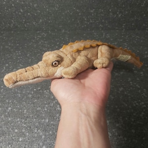 Sand Crocodile WWF plush vintage Crocodile stuffed animal. Crocodile Anna Club Plush Crocodile vintage plush reptile WWF Realistic crocodile