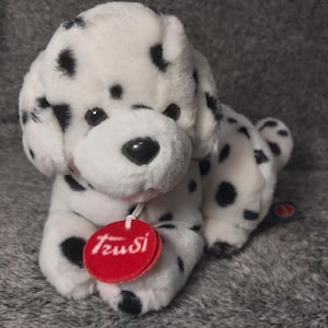 Dalmatian plush. Vintage Dalmatian Trudi. Dalmatian puppy dog stuffed animal. Dalmatian vintage plush. Stuffed Dalmatian stuffed vintage
