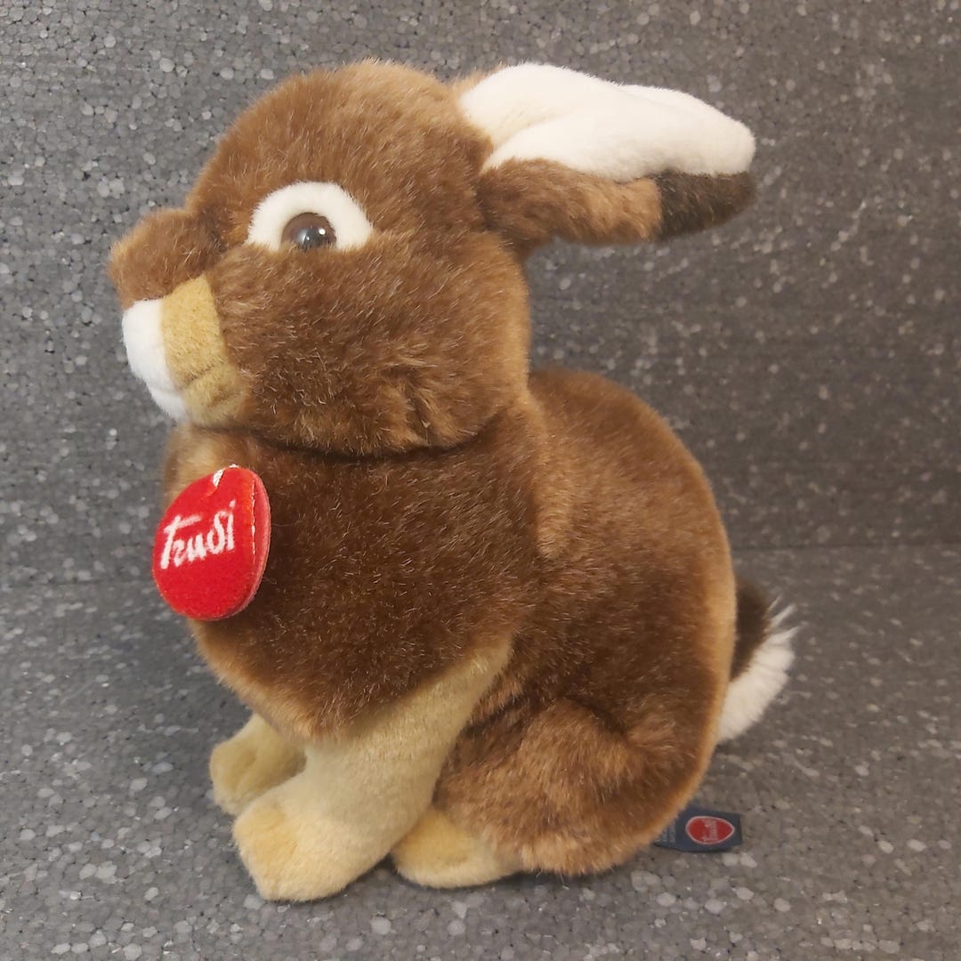 Realistic Brown Rabbit Stuffed Vintage. Rabbit Trudi. Vintage Plush ...